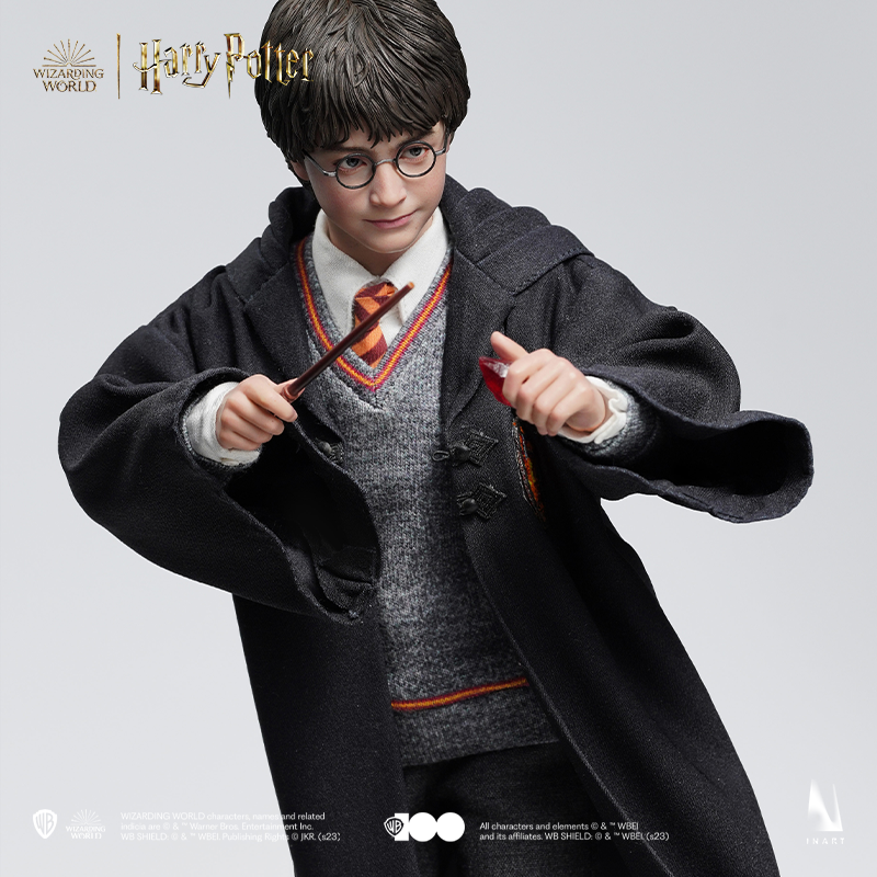 Detailed portrayal of Harry Potter, the young wizard