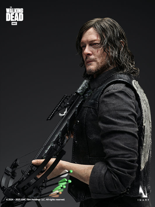 1 6 scale daryl figure featuring rooted hair tattooed hands and accessories including knife and crossbow