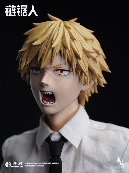 INART’s premium Denji figure, featuring lifelike sculpting and dynamic chainsaw arms.