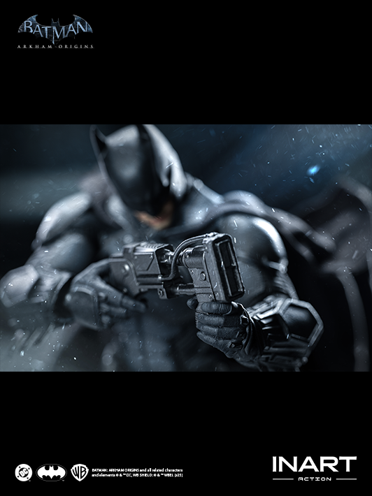 INART 1 12 arkham batman figure holding Explosive Gel Gun,