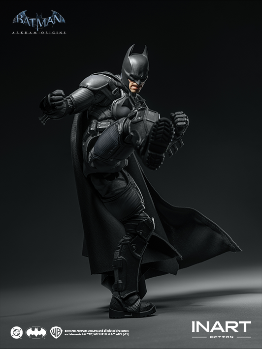 INART 1 12 arkham batman figure shown with detailed cowl sculpt and poseable action figure joints