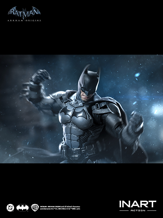 INART 1 12 arkham batman figure studio shot featuring sculpted details and poseable action figure body
