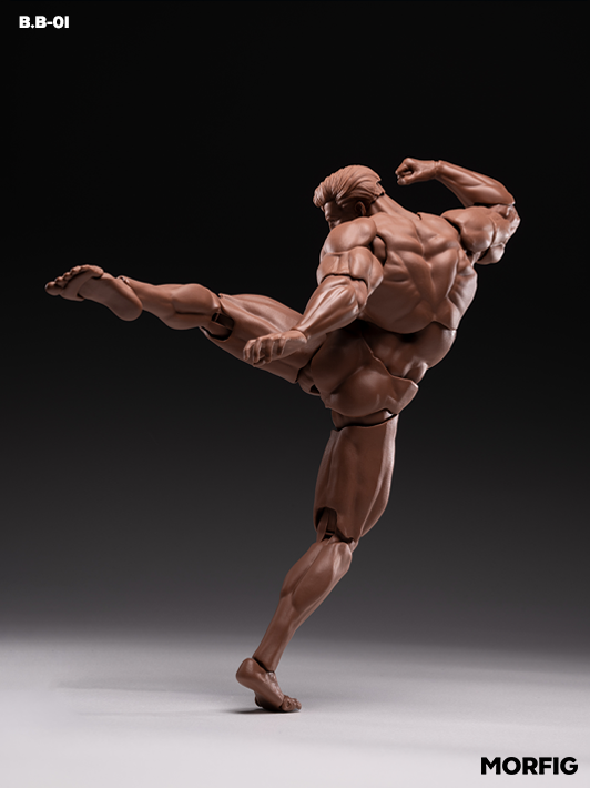 INART 1 12 black male body collectible with muscular sculpt and flexible build