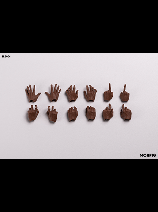 INART 1 12 black replacement hand set showing detailed shape and flexible finger design