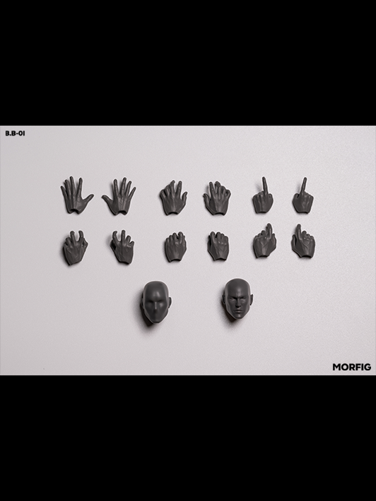 INART 1 12 grey interchangeable hands set featuring defined form