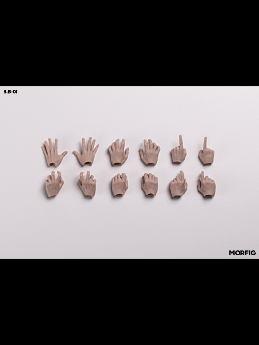 INART 1 12 white interchangeable hands set with fine sculpting and realistic muscle texture