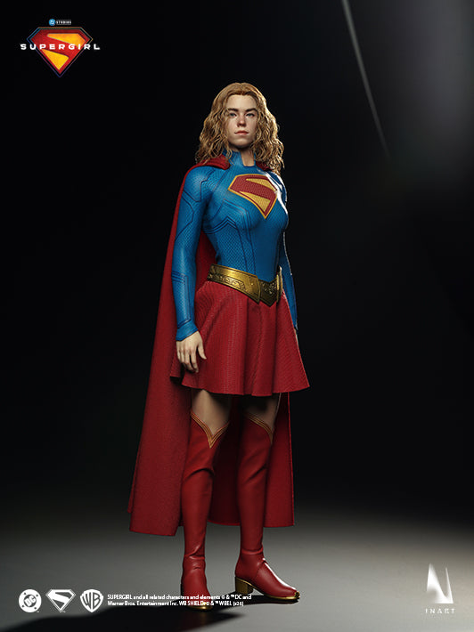 INART Supergirl 1/6 collectible figure standing under dramatic lighting