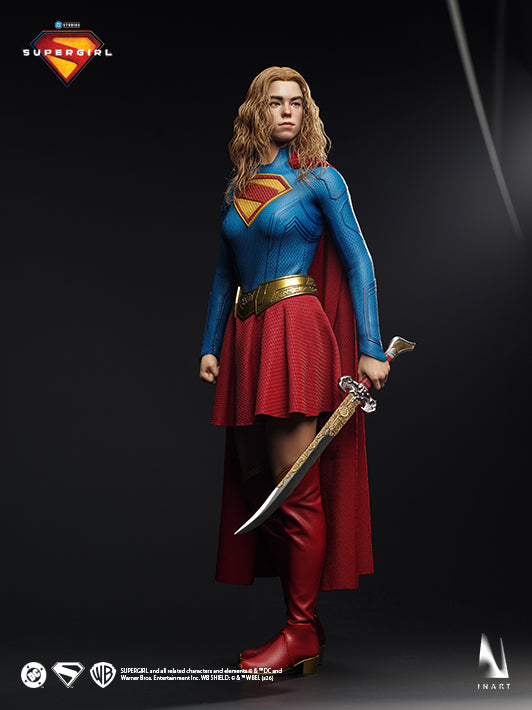 INART Supergirl collectible figure holding Ruthye’s sword in full-body pose