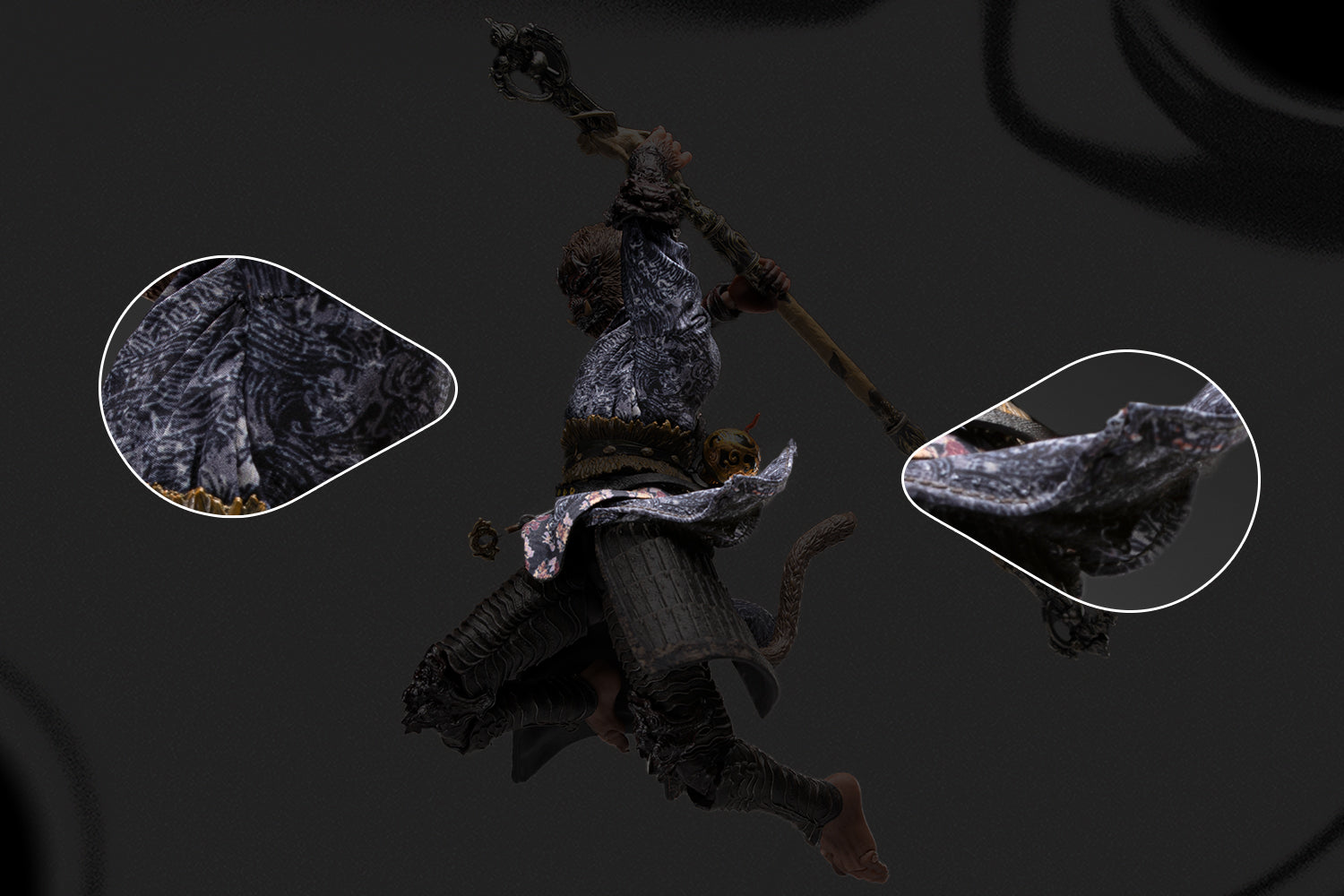 Real Fabric Costume Printing Process of INART The Destined One Twelfth Scale Action Figure