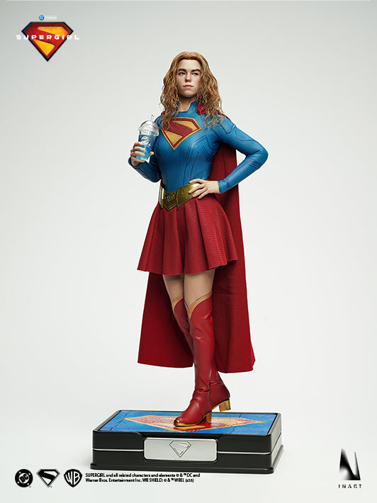 Supergirl 2026 1/6 collectible figure full display with themed base and cape