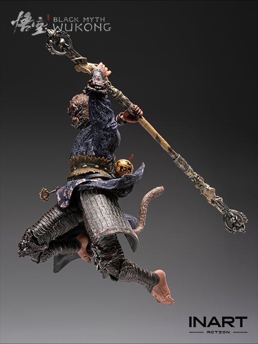 black myth wukong the destined one 1 12 scale figure detailed view emphasizing pose and staff