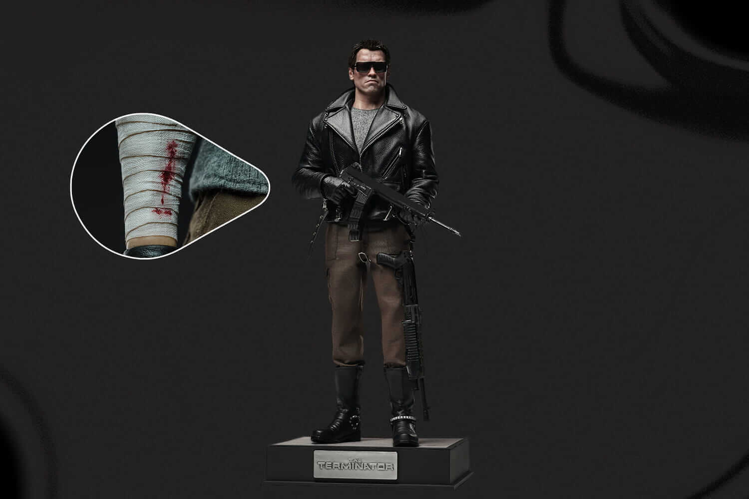 high-detailed inart Interchangeable Bandaged Forearm of t800 sixth scale figure