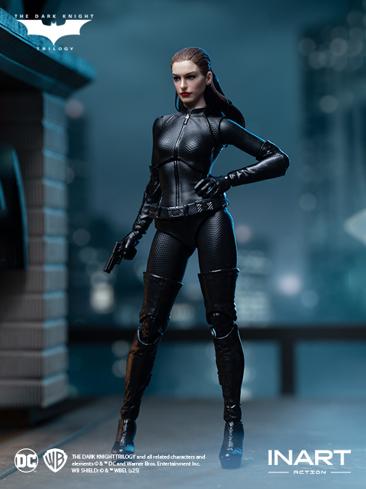 inart 1 12 catwoman figure studio photo highlighting head sculpt realism and action figure mobility