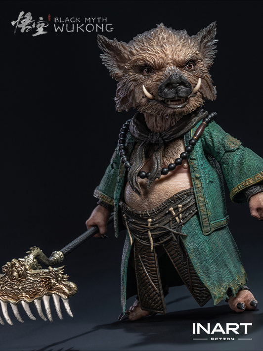 inart 1 12 zhu bajie figure photographed to display dynamic poses and realistic action figure details