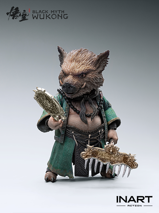 inart 1 12 zhu bajie figure posed dynamically with signature weapon and action figure articulation