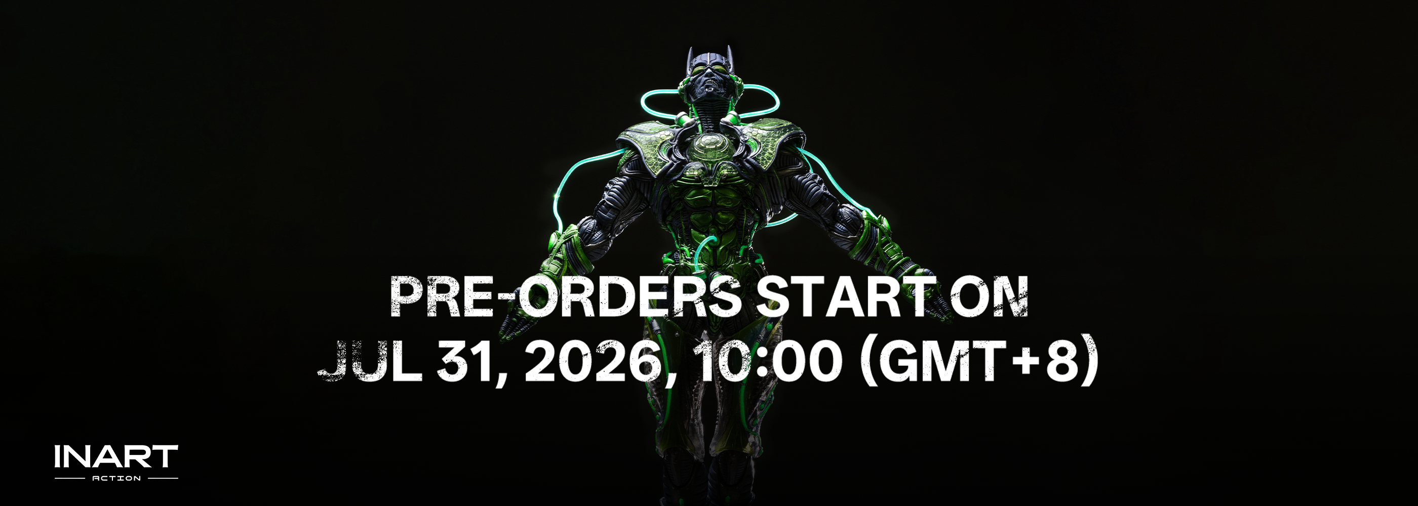 inart dark nights: metal batman: the dawnbreaker action figure banner featuring the figure with detailed armor and dynamic artwork