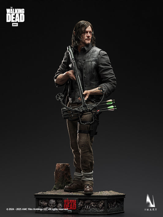 inart daryl 1 6 collectible figure with realistic facial scar rooted hair tattooed hands and weapon accessories