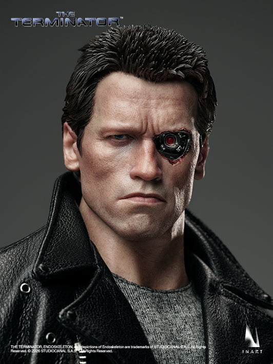 inart slightly damaged head sculpt of the terminator t800 1 6 collectible figure