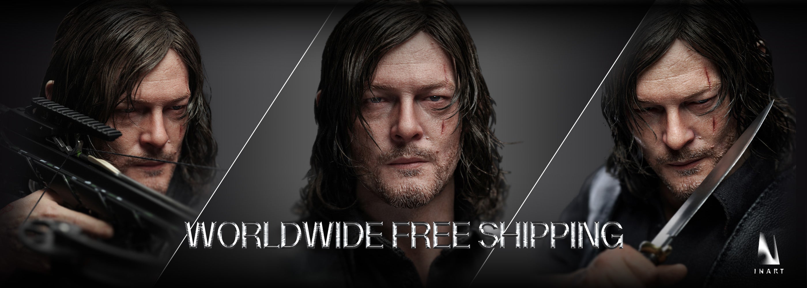 inart worldwide 1 6 darly dixon figure banner