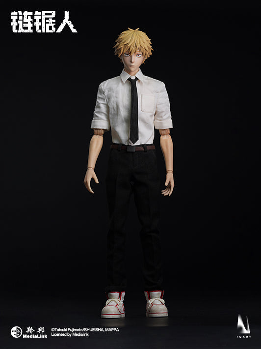 Chainsaw-wielding Denji collectible figure, perfect for any Chainsaw Man fan.