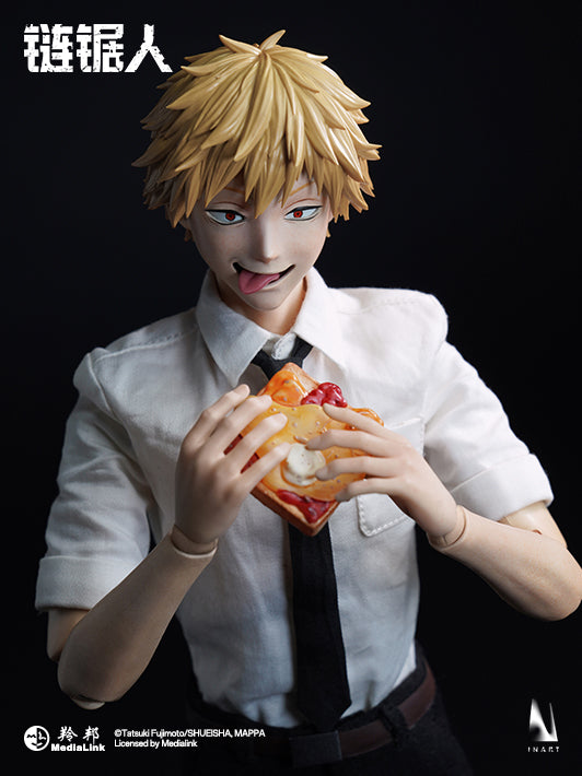 INART’s Denji collectible figure, showcasing his iconic devil-hunting look.