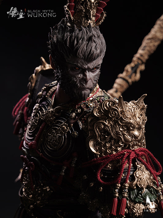 Cinematic shot of INART 1/6 collectible figure The Great Sage's Broken Shell in action
