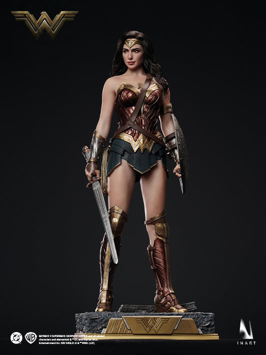 Gal Gadot Wonder Woman action figure in 1 6 scale, featuring Amazonian armor and signature warrior stance