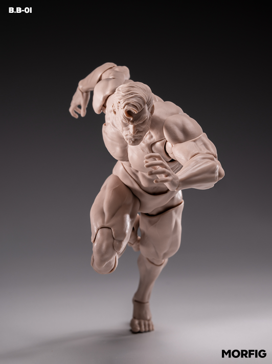 INART 1 12 white blank male body collectible with solid color finish 