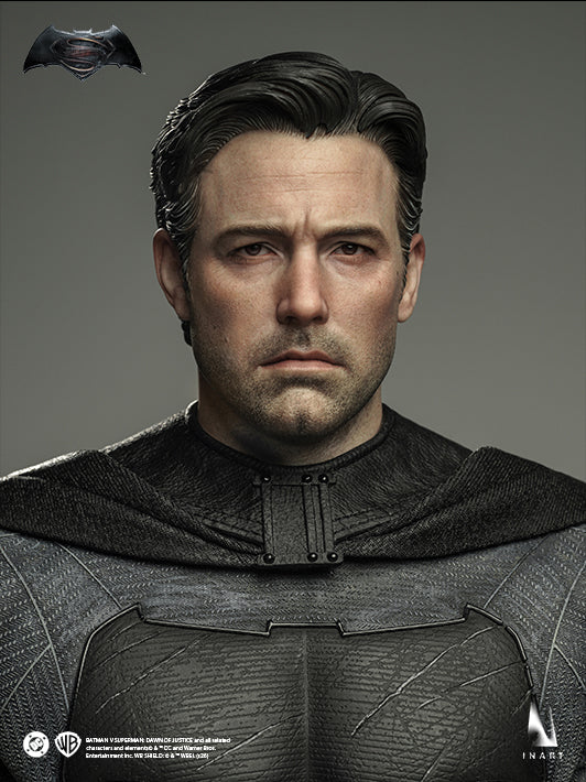 INART BvS Batman figure sculpted chest emblem close-up