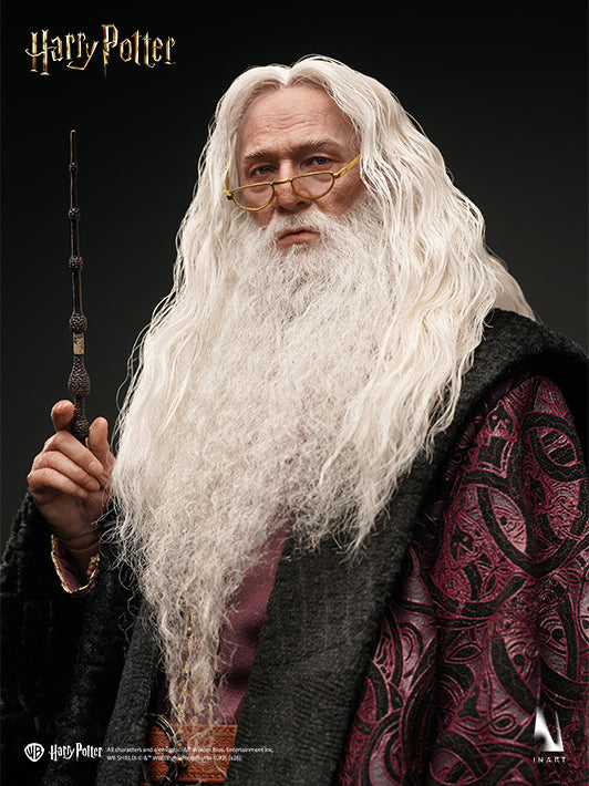 INART Dumbledore collectible figure in realistic purple wizard robe