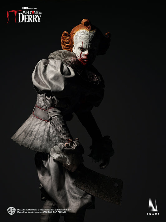INART Pennywise collectible figure holding a machete behind his back