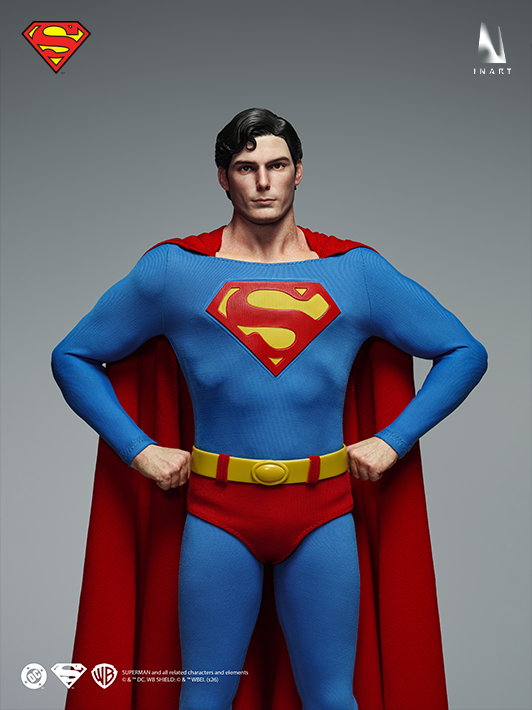  INART Superman 1/6 figure flying pose with cape spread