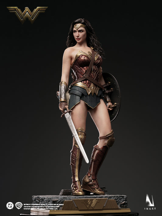  INART Wonder Woman 1 6 action figure, featuring detailed armor and heroic pose
