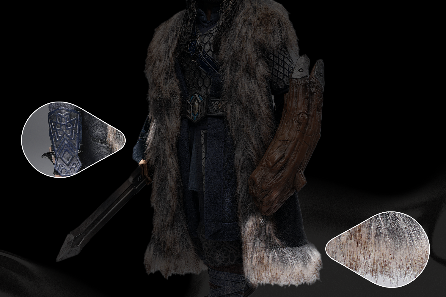 The Highly-Detailed Clothings of Thorin Sixth Scale Action Figure