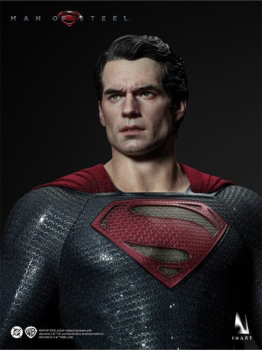 Upper-body portrait of the INART Superman collectible figure with detailed suit texture and calm expression