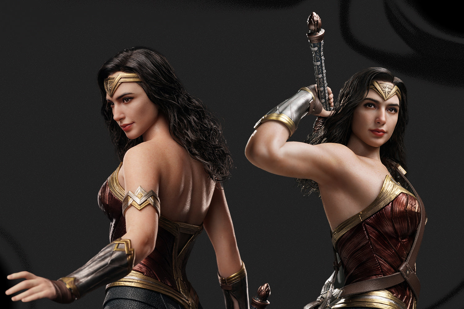 Wonder Woman figure in dynamic pose, fully articulated to recreate iconic moments from Batman vs Superman: Dawn of Justice