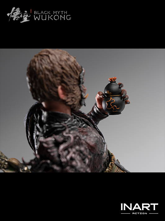 black myth wukong the destined one 1 12 scale figure close shot focusing on sculpt depth and accessories