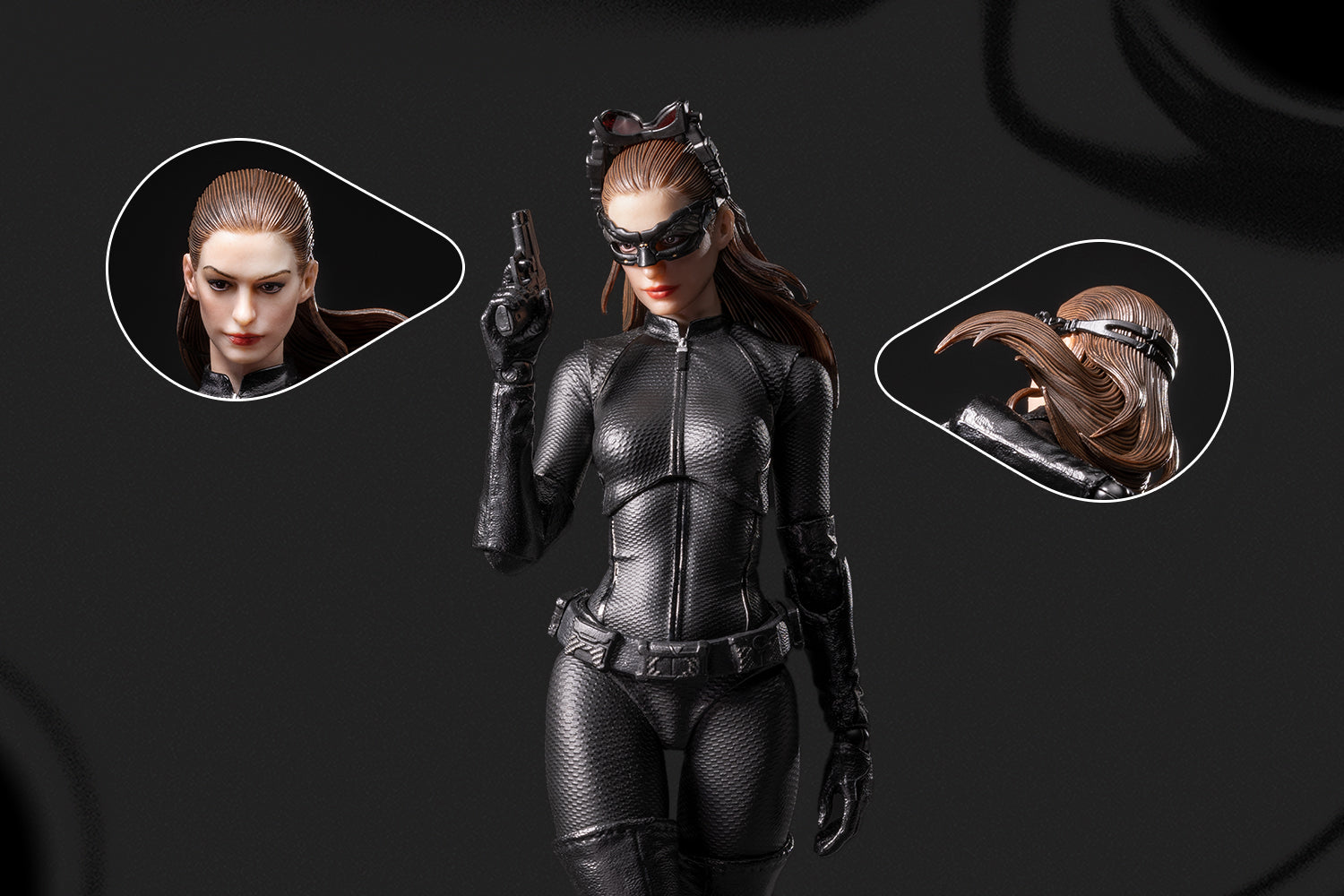 inart 1 12 catwoman action figure with interchangeable head sculpt and hair pieces